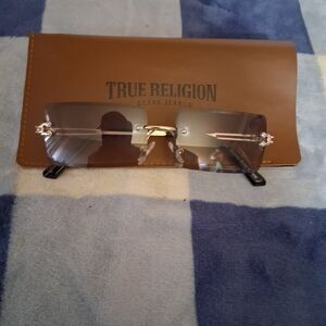 True Religion Sunglasses with Tan Case